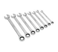 Sealey Combination Ratchet Spanner Set 8pc Imperial - S0984