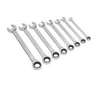 Sealey Combination Ratchet Spanner Set in EVA Foam Tray 8pc - Imperial S0984