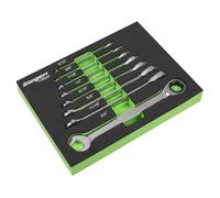 Sealey Combination Ratchet Spanner Set in EVA Foam Tray 8pc - Imperial S0984