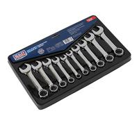 Sealey Combination Spanner Set AK633 10pc Stubby Metric