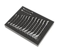 Sealey Combination Spanner Set S01232 14pc Stubby