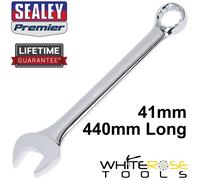 Sealey Combination Spanner Super Jumbo 41mm Open End Ring Premier Wrench 440mm
