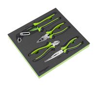 Sealey Comfort Grip Pliers Set 4pc Combination Pointed Cutter Watrerpump S01298