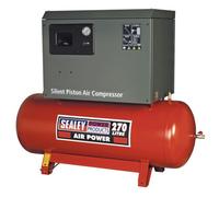 Sealey Compressor 270L Belt Drive 7.5Hp 3Ph 2-Stage With Cast Cylinders Low Noise Sac72775Bln