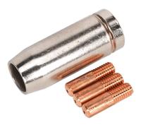 Sealey Mig954 Conical Nozzle X 1 Contact Tip 0.8Mm X 3 Tb14