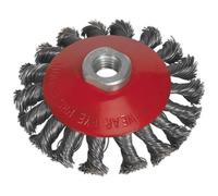 Sealey CWB101 Conical Wire Brush Ø100Mm M14 X 2Mm