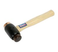 Sealey CRF35 Copper/Rawhide Faced Hammer 3.5lb With Hickory Shaft