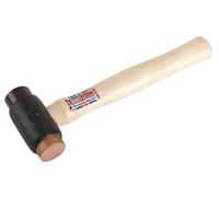 Sealey CRF25 2.25lb Copper/Rawhide Faced Hammer 2.25lb with Hickory Sh