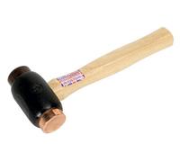 Sealey CRF35 Copper/Rawhide Faced Hammer 3.5lb Hickory Shaft