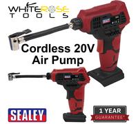 Sealey Cordless Air Pump Tyre Inflator 20V Li-ion Body Only Digital LED Display