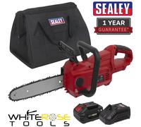 Sealey Cordless Chainsaw 25cm 20V 4Ah SV20 Series Kit Battery Charger Canvas Bag