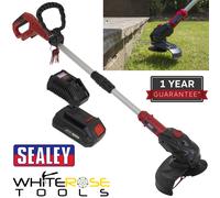 Sealey Cordless Grass Strimmer 20V Lawn Cutter Garden 2Ah Battery and Charger