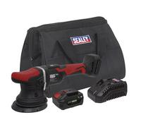 Sealey Cordless Orbital Polisher Kit 20V 2100-5000Rpm 125mm Red/black Cp20Vopkit