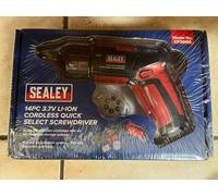 Sealey Cordless Screwdriver Quick Select 14pc Set 3.7V Lithium-ion USB CP36MS