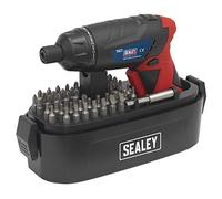 Sealey Cordless Screwdriver Set 3.6V Lithium-Ion Power Tool LED Torch 53pc