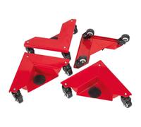 Sealey Corner Transport Dollies Set Of 4 150kg Capacity