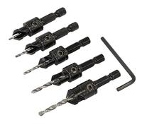 Sealey Drill Bit Set Countersink 5pc CSSET5