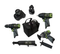 Sealey CP108VCOMBO1 4 x 10.8V Cordless Power Tool Kit 2 Batteries Ratchet Hammer