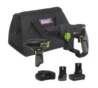 Sealey 10.8v Cordless SDS Drill and Impact Driver Kit