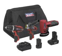 Sealey CP1200COMBO7 3 X 12V Sv12 Series Cordless Power Tool Combo Kit