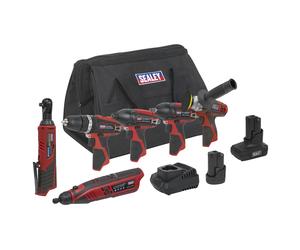 Sealey CP1200COMBO2 6 x SV12 Series Cordless Power Tool Kit 12V - 2 Batteries