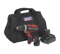 Sealey CP1201KIT Hammer Drill/Driver Kit 10mm 12V Li-ion - 2 Batteries