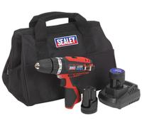 Sealey CP1201KIT, Hammer Drill/Driver Kit 10mm 12V Li-ion - Inc 2x Batteries
