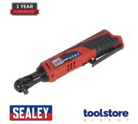 Sealey 12V SV12 Series 3/8"Sq Drive Ratchet Wrench Kit - 2 Batteries CP1202KIT, Red/Black