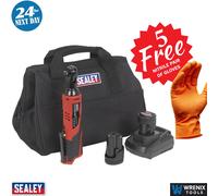Sealey CP1202KIT Ratchet Wrench Kit 3/8" Inch Sq Drive 12V Li-ion - 2 Batteries