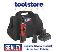 Sealey 12V SV12 Series 3/8"Sq Drive Ratchet Wrench Kit - 2 Batteries CP1202KIT, Red/Black
