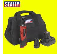 Sealey 12V SV12 Series 3/8"Sq Drive Ratchet Wrench Kit - 2 Batteries CP1202KIT, Red/Black
