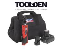 Sealey 12V SV12 Series 3/8"Sq Drive Ratchet Wrench Kit - 2 Batteries CP1202KIT, Red/Black