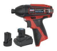 Sealey CP1203KIT SV12 Series 1/4"Hex Drive Cordless Impact Driver Kit 12V 2Ah -