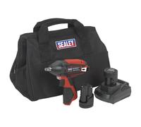 Sealey 12V SV12 Series 3/8" Sq Drive Impact Wrench Kit - 2 Batteries - CP1204KIT