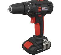 Sealey CP18VLD Cordless Hammer Drill/Driver 10mm 18V 1.5Ah Lithium-ion 2-Speed - Fast Charger