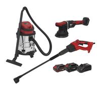 Sealey CP20V 20v Cordless 3 Piece Car Valeting Power Tool Kit