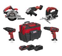 Sealey CP20VCOMBO13 5 X 20V Sv20 Series Cordless 5 Tool Combo Kit - 2 Batteries