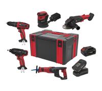 Sealey CP20VCOMBO2 20V Cordless 5-Piece Tool Kit Includes 2 Batteries