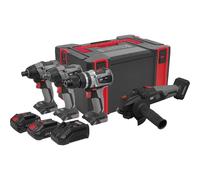Sealey CP20VCOMBOX1 20V Cordless 4-Piece Tool Kit Includes 2 Batterie