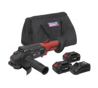 Sealey Cordless Angle Grinder CP20VAGB, 20V 115mm, 2x4Ah Li-ion, Charger & Bag