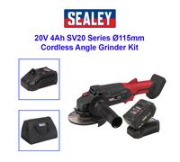 Sealey Cordless Angle Grinder Kit SV20 Series CP20VAGB – 115mm 20V 4Ah