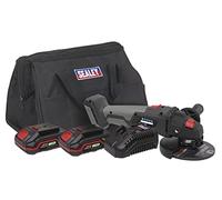 Sealey Brushless Angle Grinder Kit 20V - 2 Batteries