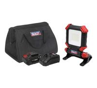 Sealey CP20VCL 20v Cordless Clip-on Work Light 1 x 4ah Li-ion Battery Charger Bag