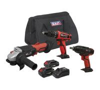 Sealey Cordless Tool Combo SV20 Series CP20VCOMBO1 – 3 x 20V, 2 Batteries