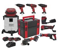 Sealey CP20VCOMBO4 8 x 20V Cordless Tool Combo - 4 Batteries