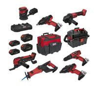 Sealey CP20VCOMBO4 8 x SV20 Series Cordless Power Tool Kit 20V - 4 Batteries