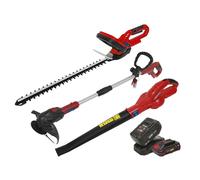 Sealey CP20VCOMBO6 3 X 20V Sv20 Series Garden Power Tool Kit - 2 Batteries