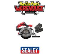 Sealey CP20VCS 20v Cordless Circular Saw 150mm 1 x 2ah Li-ion Battery Charger Bag