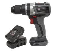 Sealey Cordless Brushless Combi Drill CP20VDDX 20V - 1x 2Ah Li-ion Battery, Charger, Bag