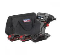 Sealey CP20VIDXKIT Brushless Impact Driver Kit 1/4inHex 20V Sv20 Series - 2 Batteries